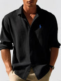 Ralph Lauren | Men's Loose-Fit Waffle-Knit Collared Shirt